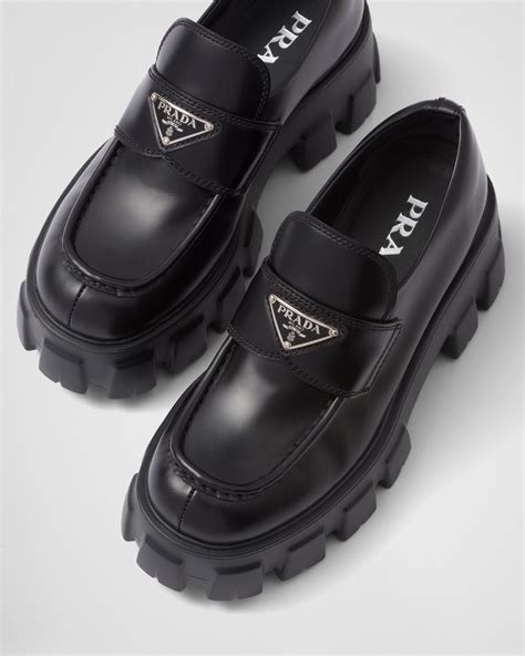 prada loafers monolith|Prada buckle loafer.